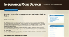 Desktop Screenshot of insuranceratesearch.com